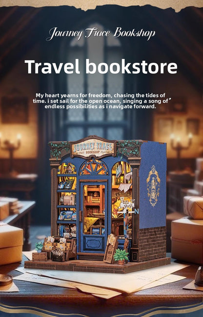 Maison miniature serre-livres, modèle 3D en bois