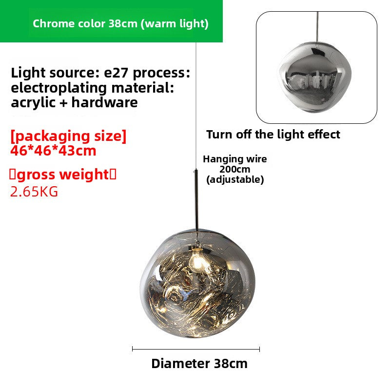 LED-Pendelleuchte Lava aus Acryl