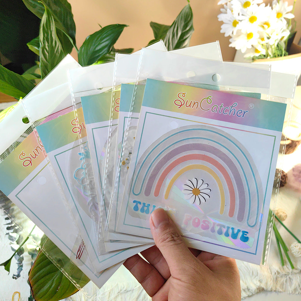 Sunshine Catcher Colorful Window Sticker Suncatcher Sun Rainbow Prism Glass Sticker