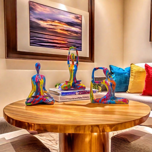 Abstract Yoga Figure Resin Home Decoration