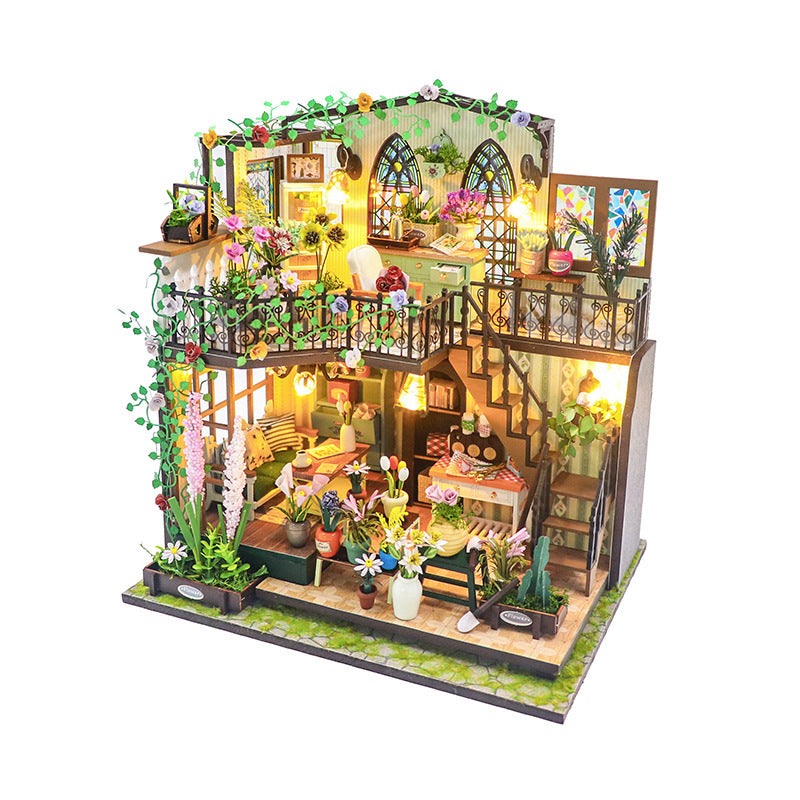 DIY-Gartenvilla aus Holz, zweigeschossig