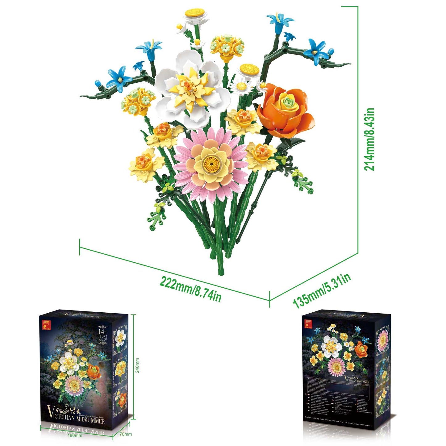 Blumenstrauß aus Bausteinen, 1853+ Teile