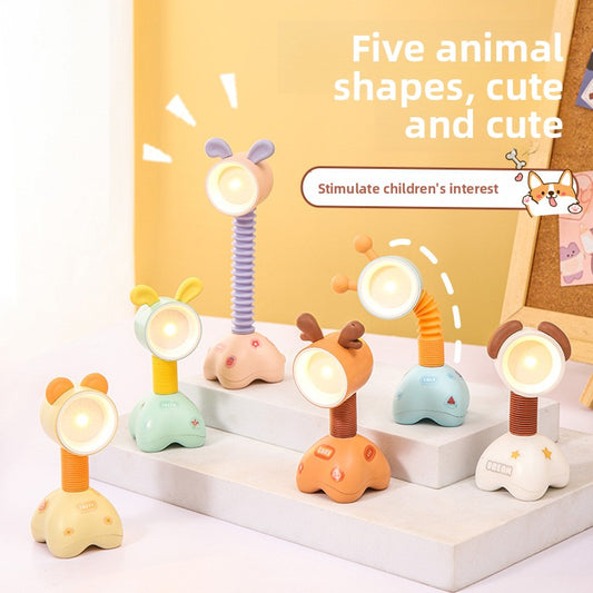 Tiny battery-powered cartoon night light, 12.5cm tall