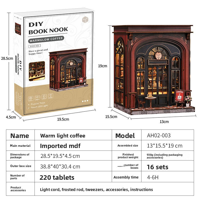 Maison miniature DIY en bois, découpe laser