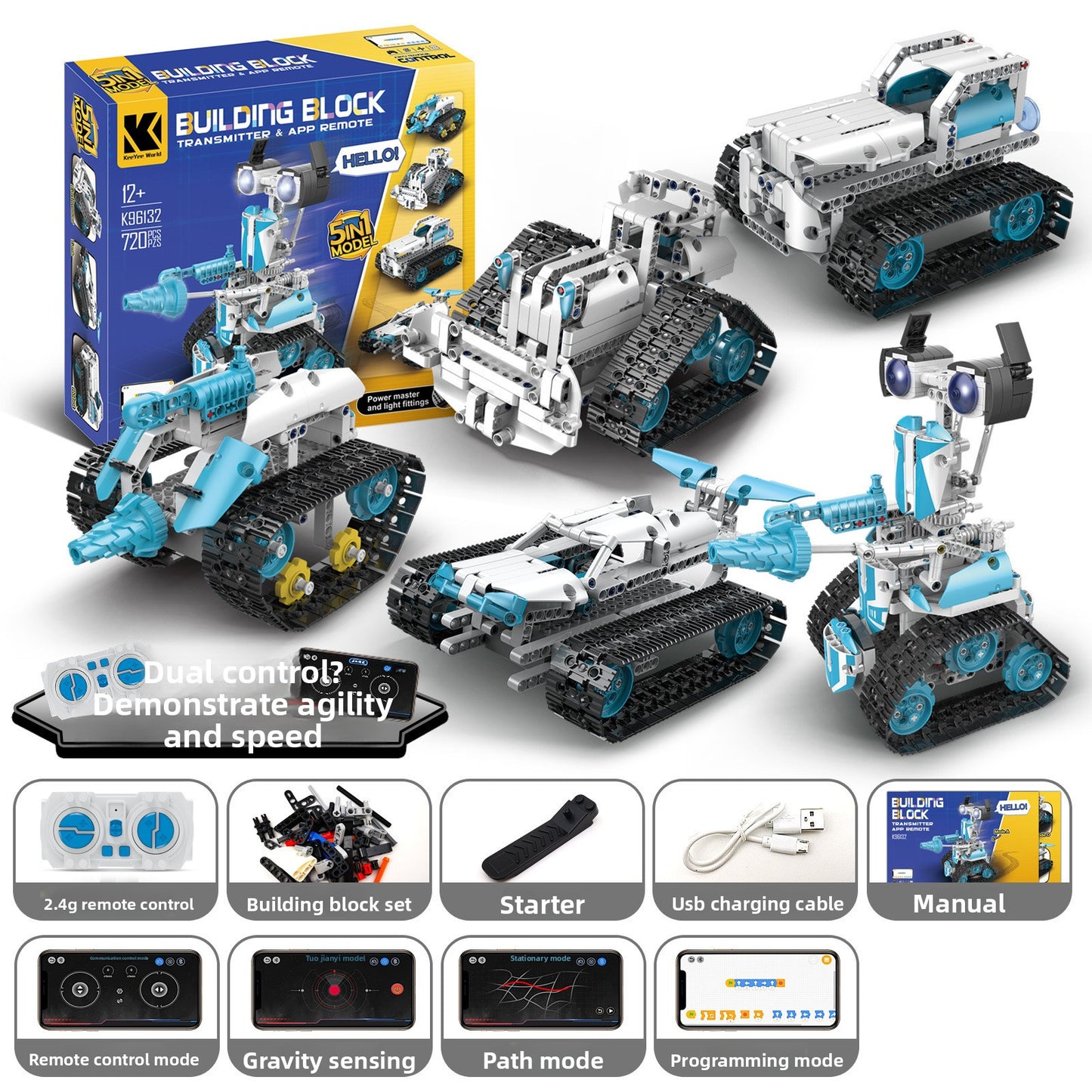 Programmable Remote-Control Block Robots