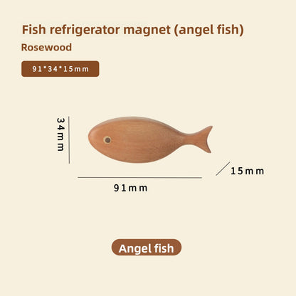 Kühlschrankmagnete in Fischform aus Hartholz