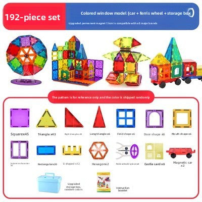 Colour Window Magnetic Building Tiles, 26 to 268 Pieces