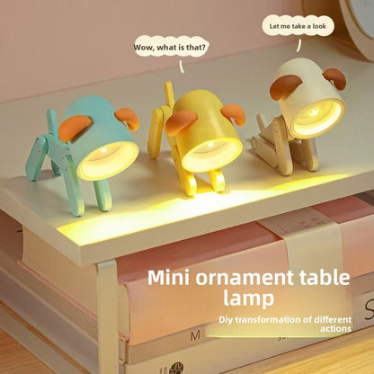 Foldable deer-shaped LED night light in a pastel finish