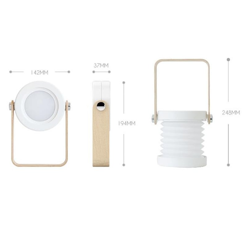 Lampe de bureau pliante type lanterne, rechargeable