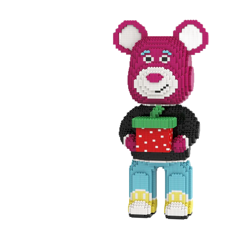 Large Bear & Rabbit Building Block Figures