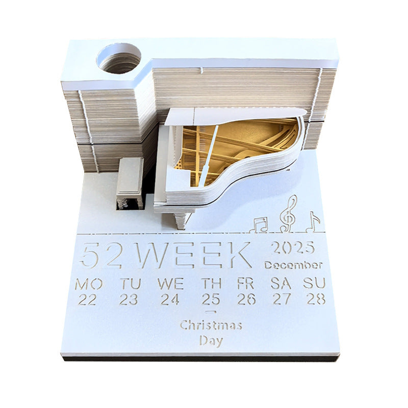 3D Paper Carving Sticky Note Block
