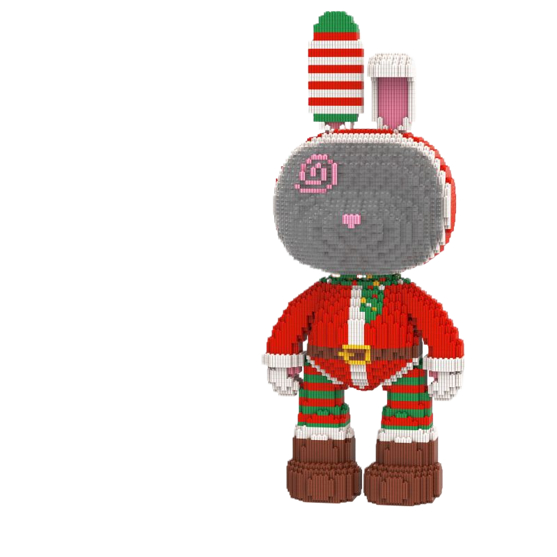 Large Bear & Rabbit Building Block Figures