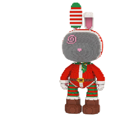 Large Bear & Rabbit Building Block Figures