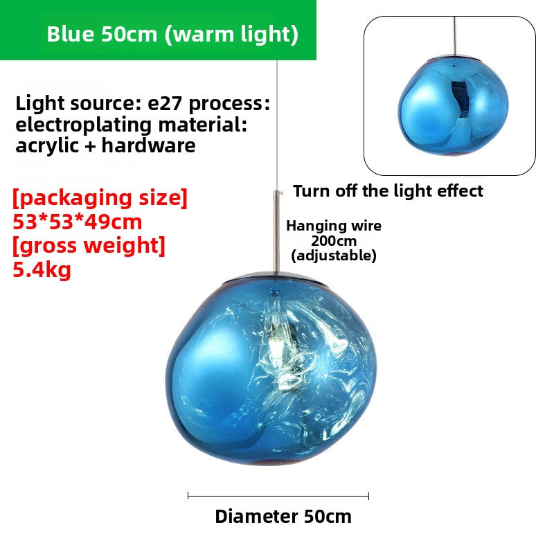 LED-Pendelleuchte Lava aus Acryl