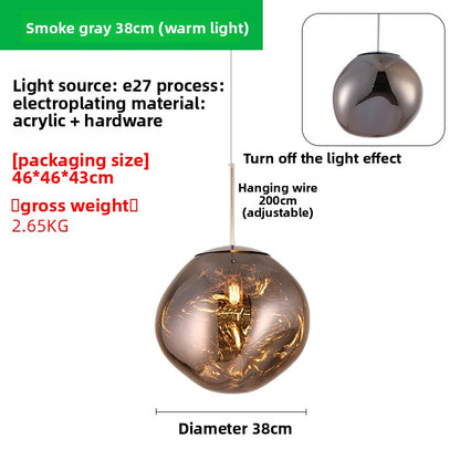 LED-Pendelleuchte Lava aus Acryl