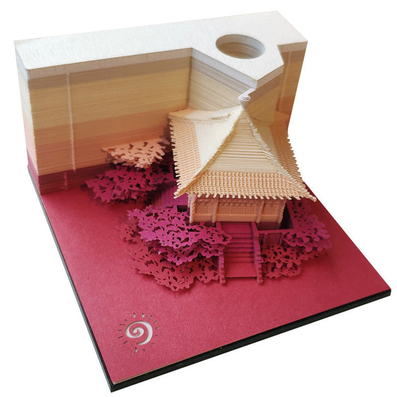 3D Paper Carving Sticky Note Block