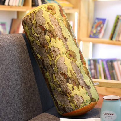 Coussin en peluche souche d arbre et traversin