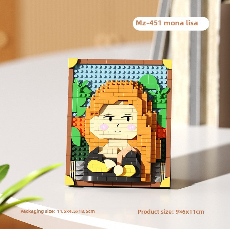 Pixel-Art-Bausteinset, berühmte Gemälde