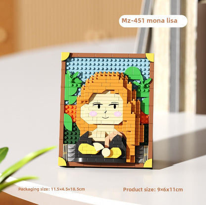 Pixel-Art-Bausteinset, berühmte Gemälde
