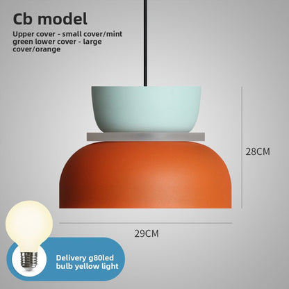 Nordische LED-Pendelleuchte aus Eisen und Aluminium
