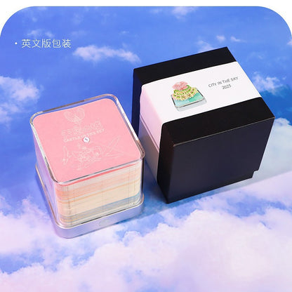 3D Paper Carving Sticky Note Block