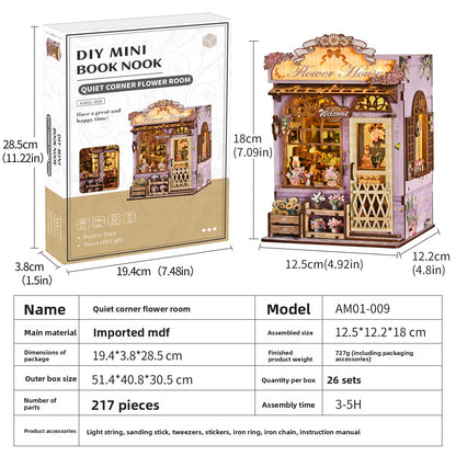 Maison miniature DIY en bois, découpe laser