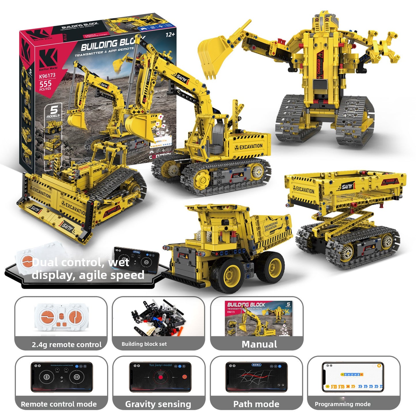 Programmable Remote-Control Block Robots