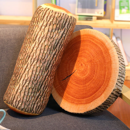Coussin en peluche souche d arbre et traversin