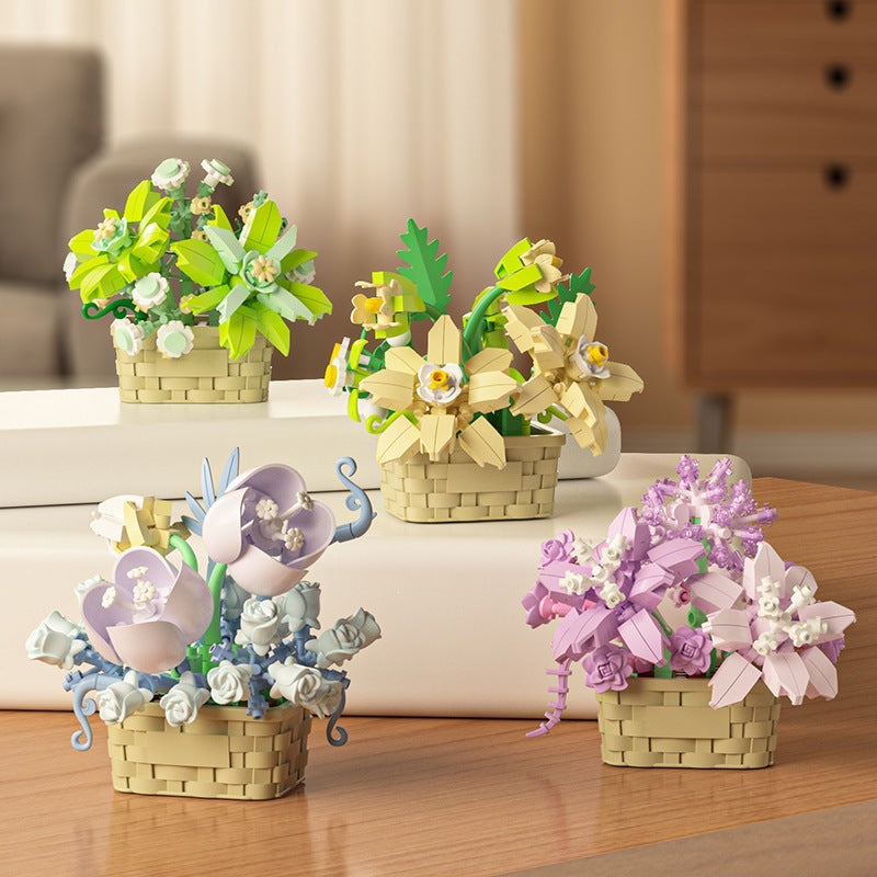DIY Sunflower Basket Building Blocks