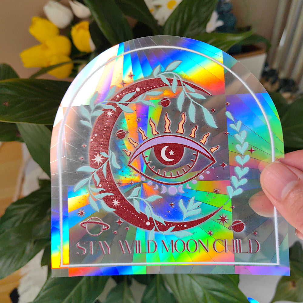 Sunshine Catcher Colorful Window Sticker Suncatcher Sun Rainbow Prism Glass Sticker