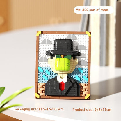 Pixel-Art-Bausteinset, berühmte Gemälde