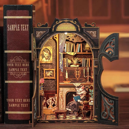 Maison miniature serre-livres, modèle 3D en bois