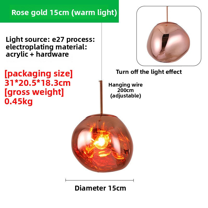 LED-Pendelleuchte Lava aus Acryl