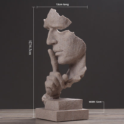 Abstrakte ruhende Figur aus Kunstharz
