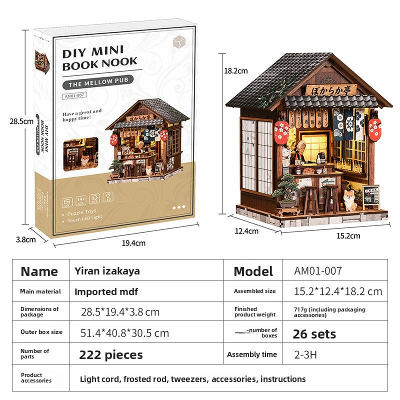 Maison miniature DIY en bois, découpe laser