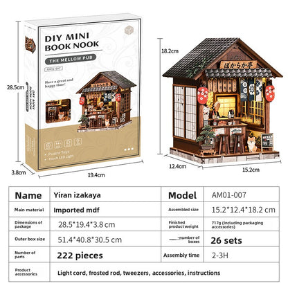 Maison miniature DIY en bois, découpe laser