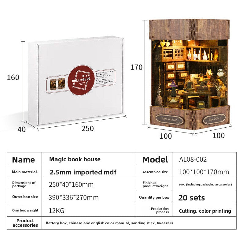 Maison miniature DIY en bois, découpe laser