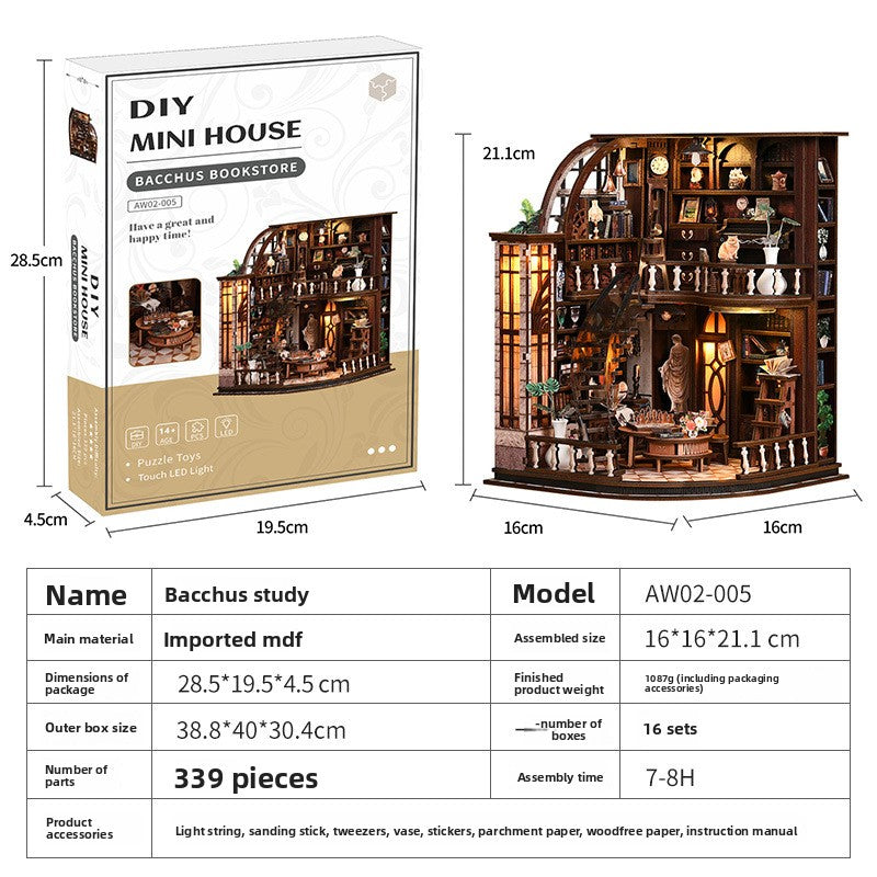 Maison miniature DIY en bois, découpe laser