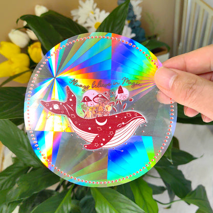 Sunshine Catcher Colorful Window Sticker Suncatcher Sun Rainbow Prism Glass Sticker