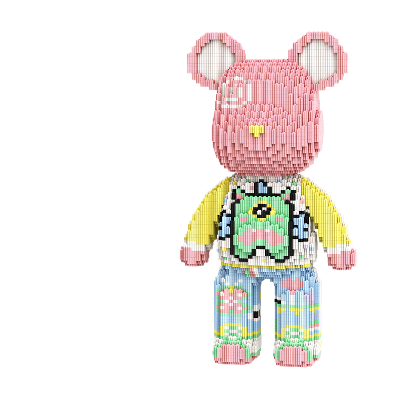 Large Bear & Rabbit Building Block Figures