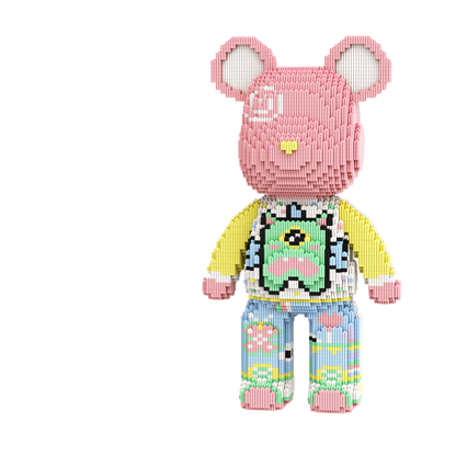 Large Bear & Rabbit Building Block Figures
