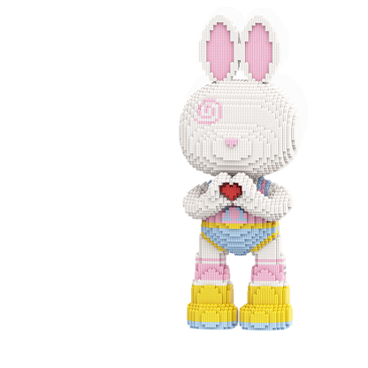 Large Bear & Rabbit Building Block Figures