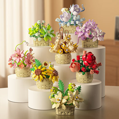 DIY Sunflower Basket Building Blocks