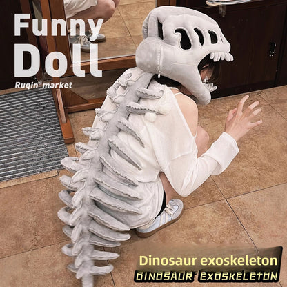 Gorro de peluche esqueleto de dinosaurio y disfraz