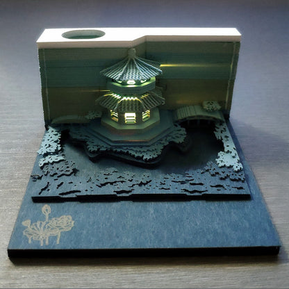 3D Paper Carving Sticky Note Block