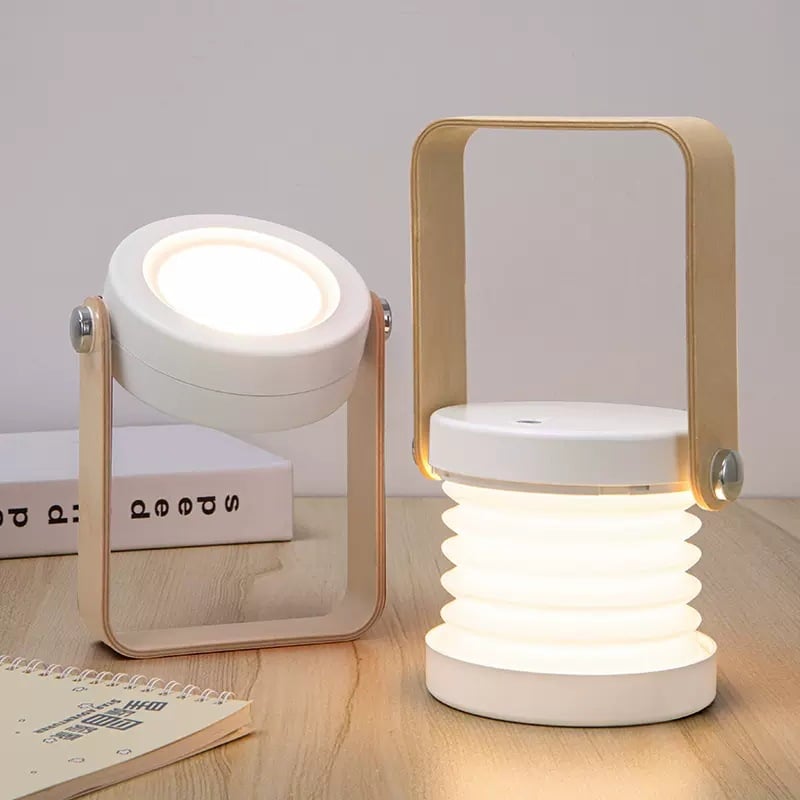 Lampe de bureau pliante type lanterne, rechargeable