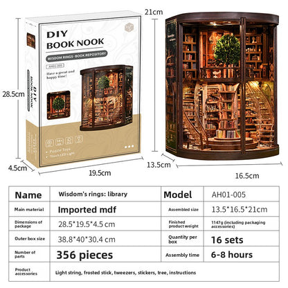 Maison miniature DIY en bois, découpe laser