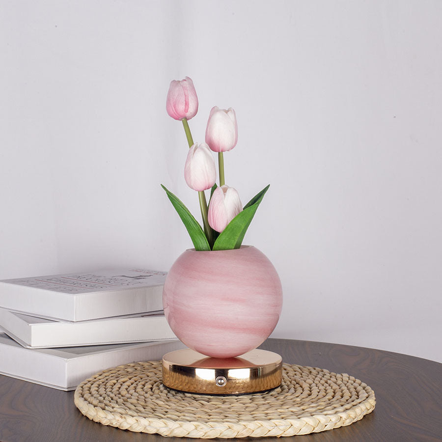 Tulpenstrauß-Tischlampe mit USB-Stromversorgung