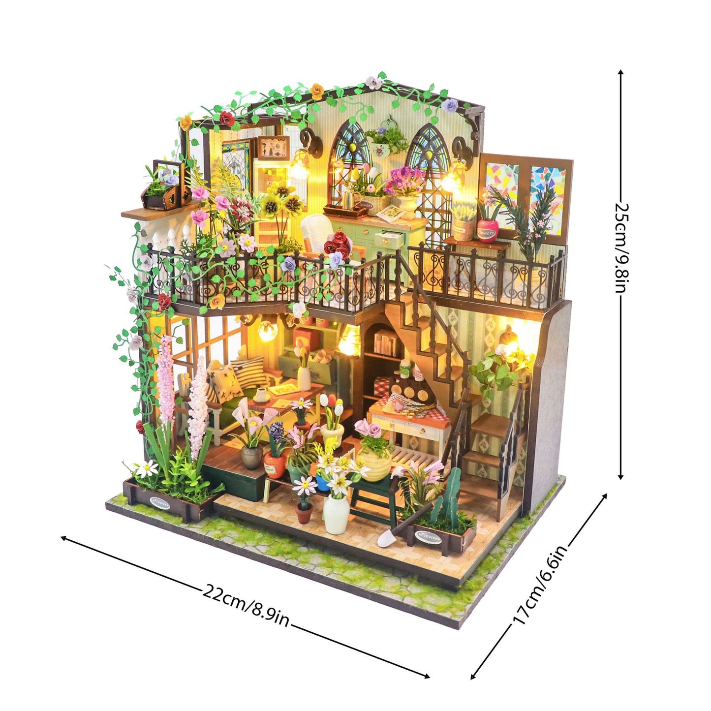 DIY-Gartenvilla aus Holz, zweigeschossig