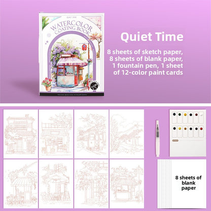 Drawing Coloring Paper for Adults, Watercolor Sticky Notes